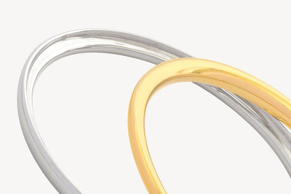 OOOBangles, Ying and Yang, Solid Cast Precious Metal Bangel, Bracelet, Jewellery Gold, Sterling Silver, 18ct Gold, 18ct Yellow Gold, 18ct Red Gold, 18ct White Gold