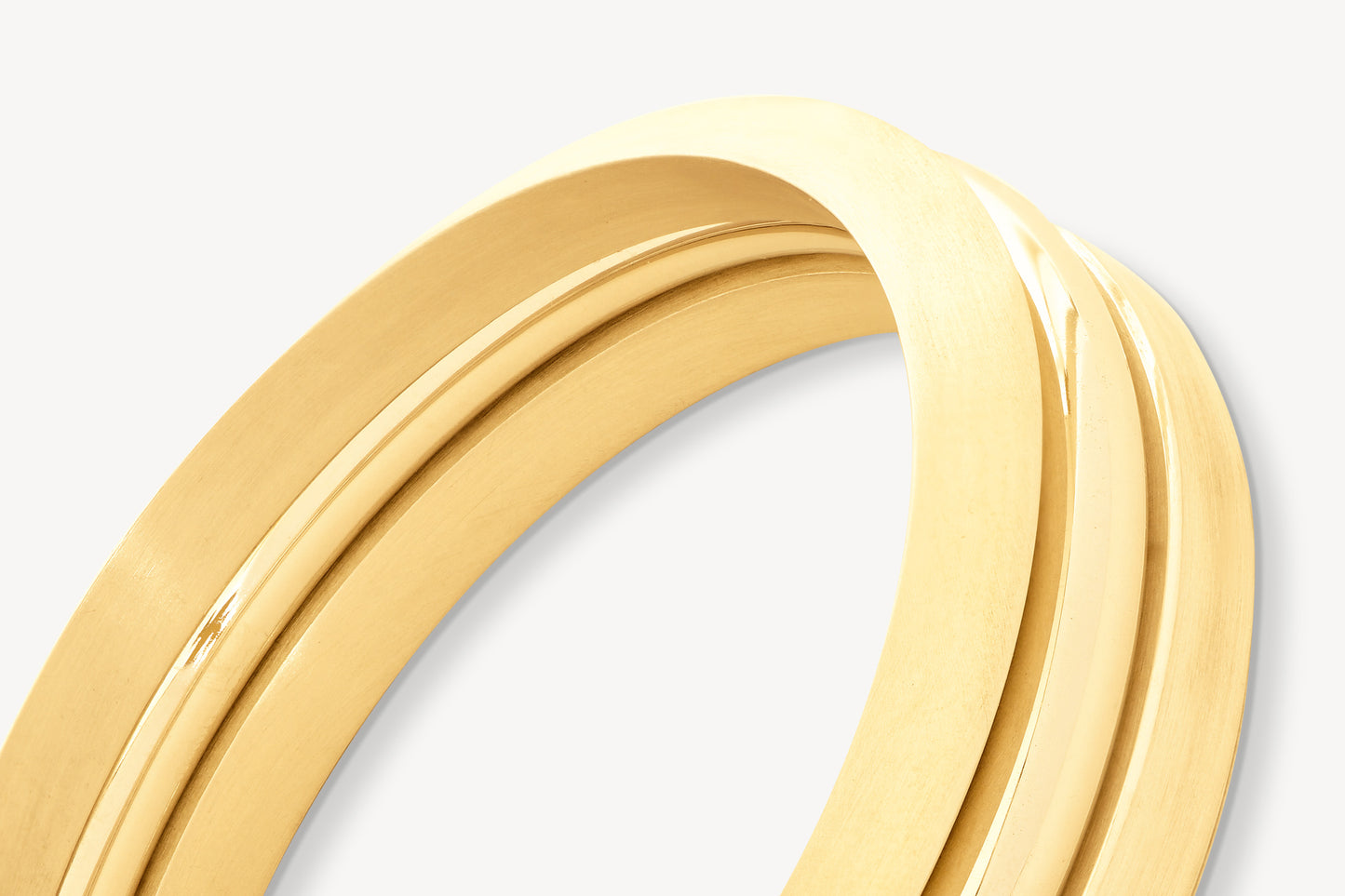 OOOBangles, Timeless Trilogy, Solid Cast Precious Metal Bangel, Bracelet, Jewellery Gold, Sterling Silver, 18ct Gold, 18ct Yellow Gold, 18ct Red Gold, 18ct White Gold